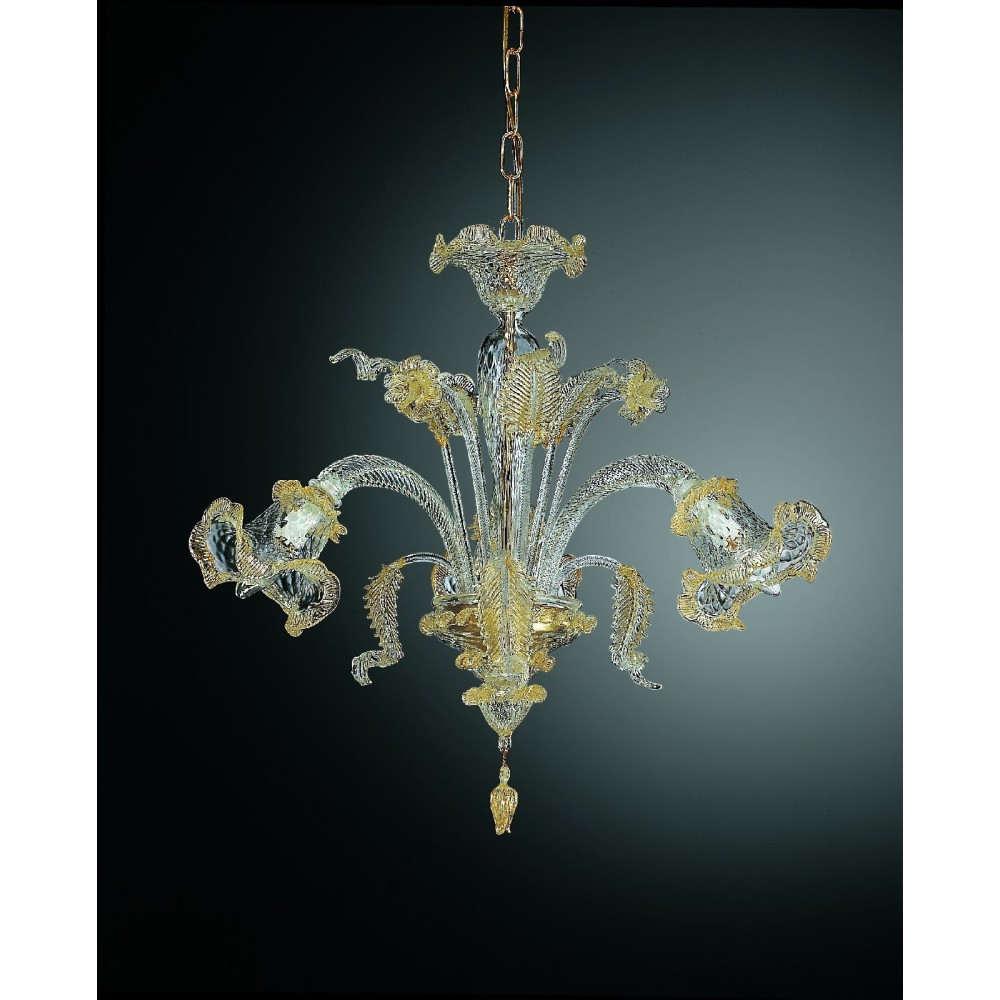 GUGLIE - Gold crystal chandelier with 3 lights