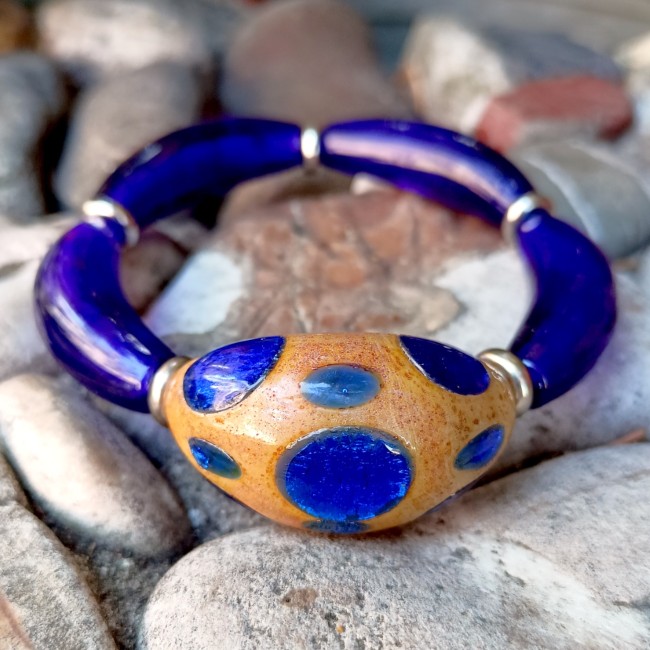 MASAI - bracelet de créateur avec pierre ethnique