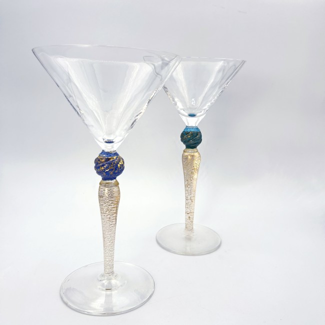SORRENTO - Blue Murano glass cocktail cup