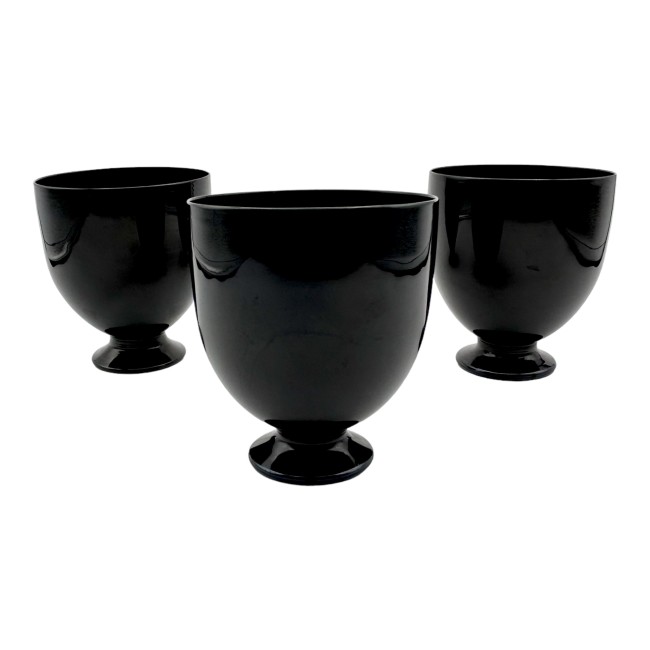 STONE - Elegant black cups for ice cream and fruit salad