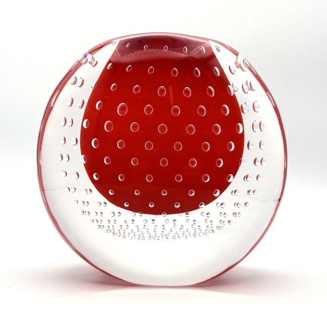 VIRGINIA - Round red bubble vase in modern style