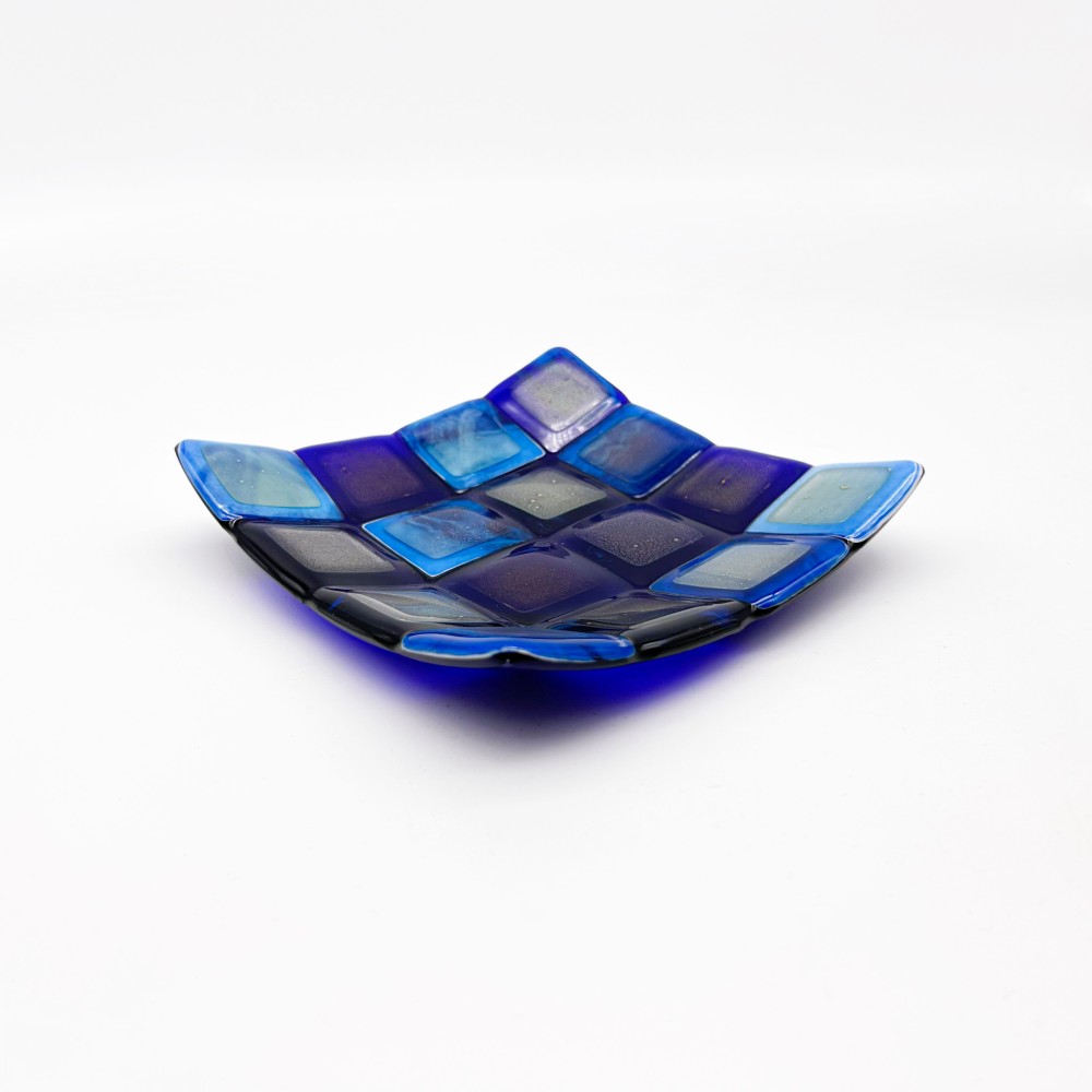 RUBIK - Piatto, svuotatasche moderno blu e azzurro