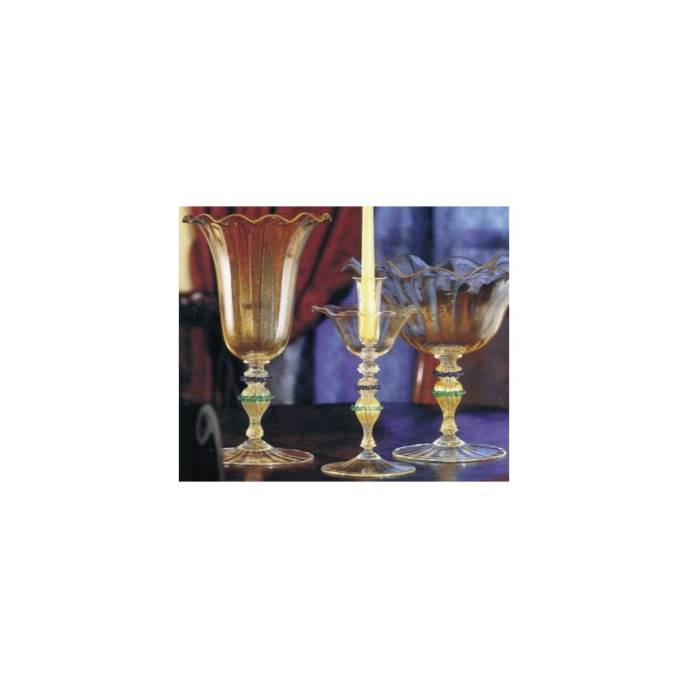 FESTONNÉ - Coupes et Vases en Cristal Doré