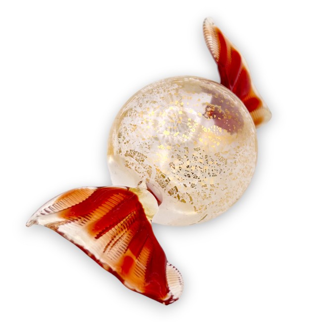 VENUS - LARGE candy in gold leaf in Murano Glass