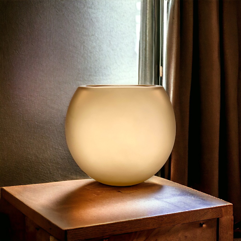 IVONNE - Minimal SATIN AMBER vase in Murano Glass